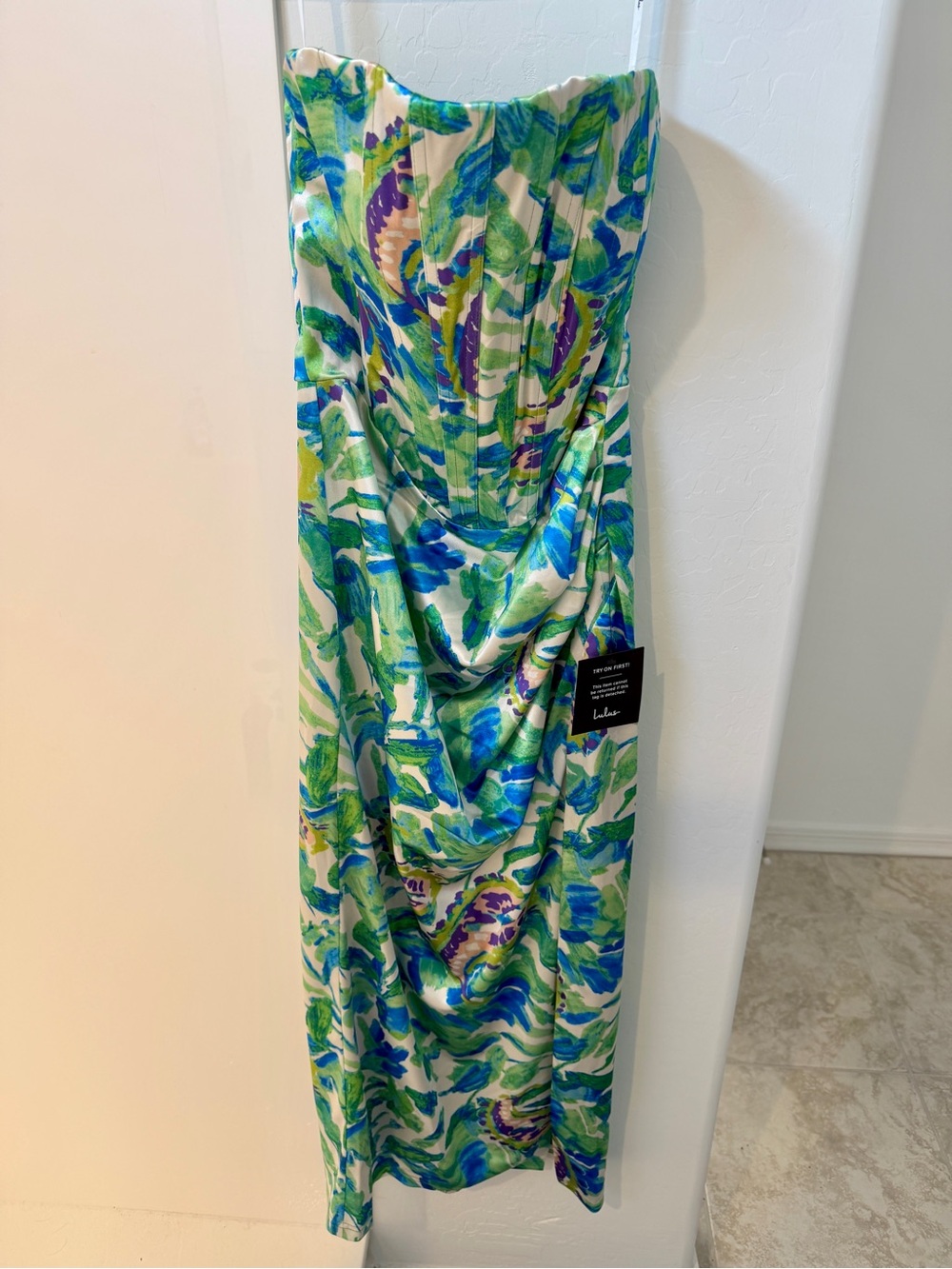 Strapless Floral Lulus Dress
